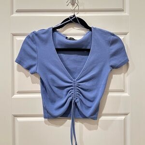💙 Zara Ruched Crop Top - Size XS 💙
